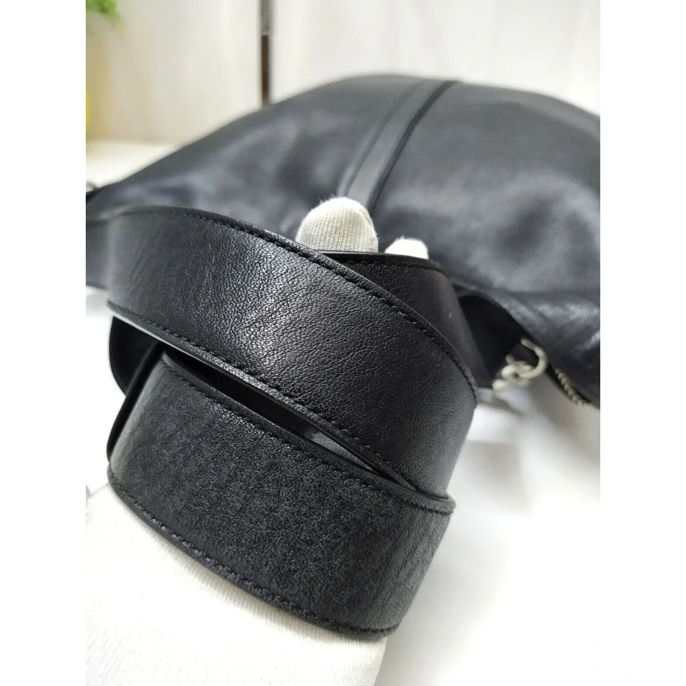 Coach Legacy Black Leather Zip Closure Convertible Crossbody Shoulder Bag - VTG